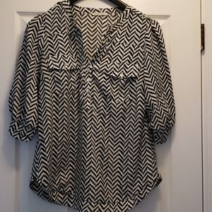 Stitch Fix 41 Hawthorn black/white chevron blouse